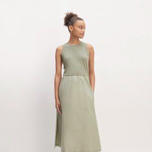 NWOT Everlane The Supima® High-Neck Riviera Dress Green Base - Size S